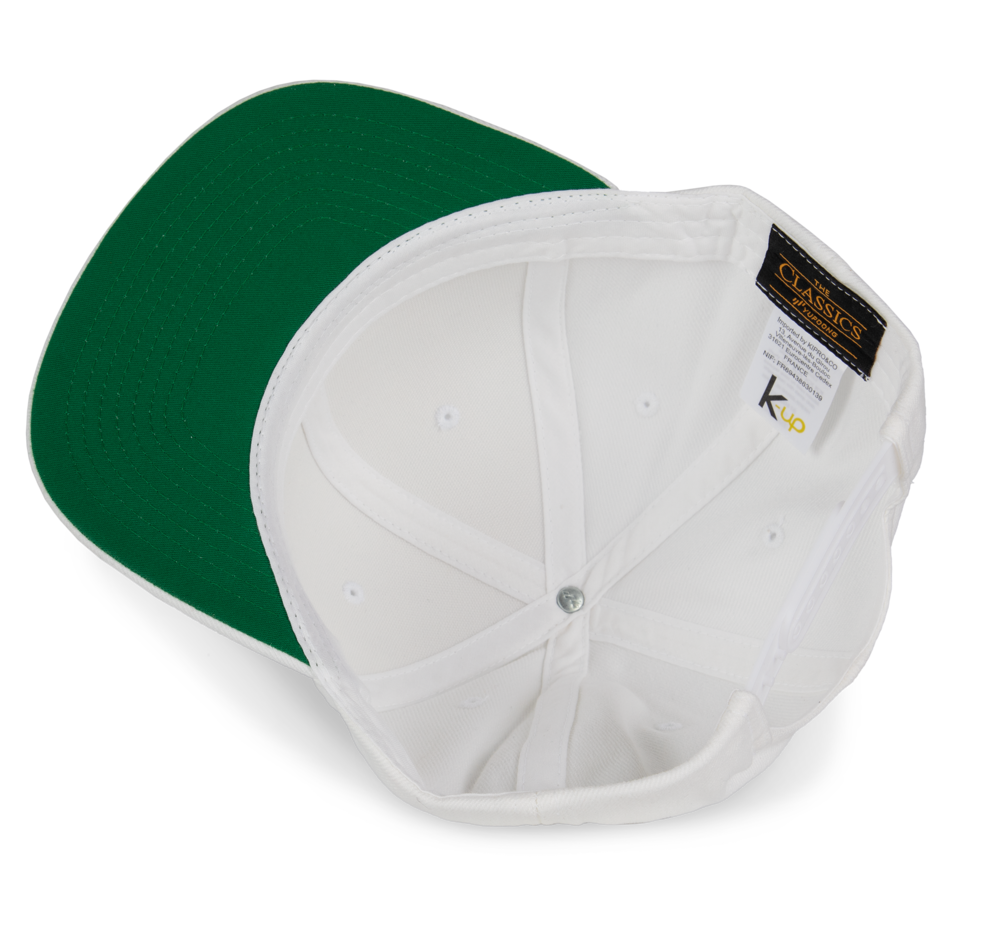 KP910 - Flexfit pet met platte zonneklep - 6 panelen - White