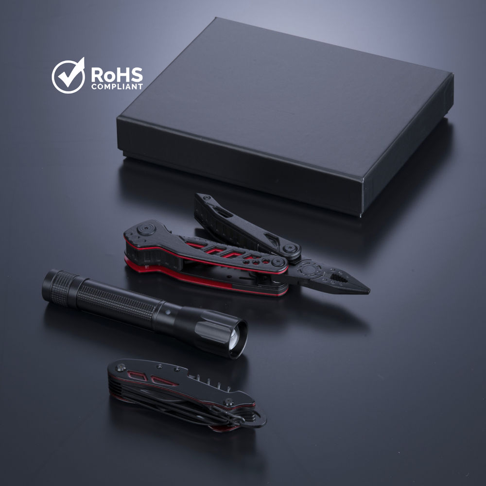 Optima Set II: multitool, zakmes en middelgrote zaklamp