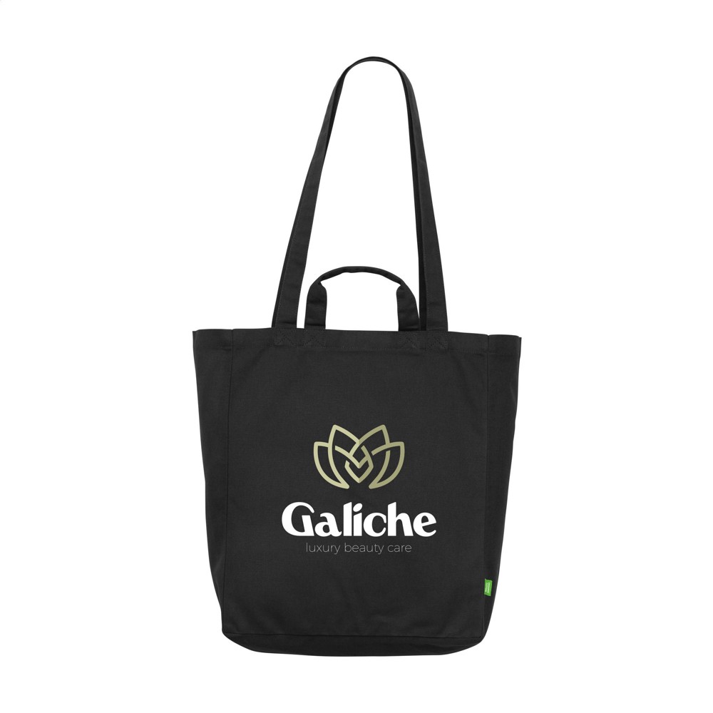 Organic Cotton Canvas Tote Bag (280 g/m²) tas - Zwart