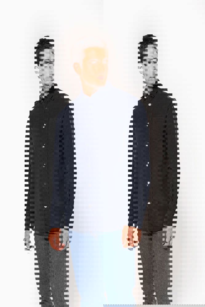 K599 - Heren overhemd met lange mouwen in ribfluweel