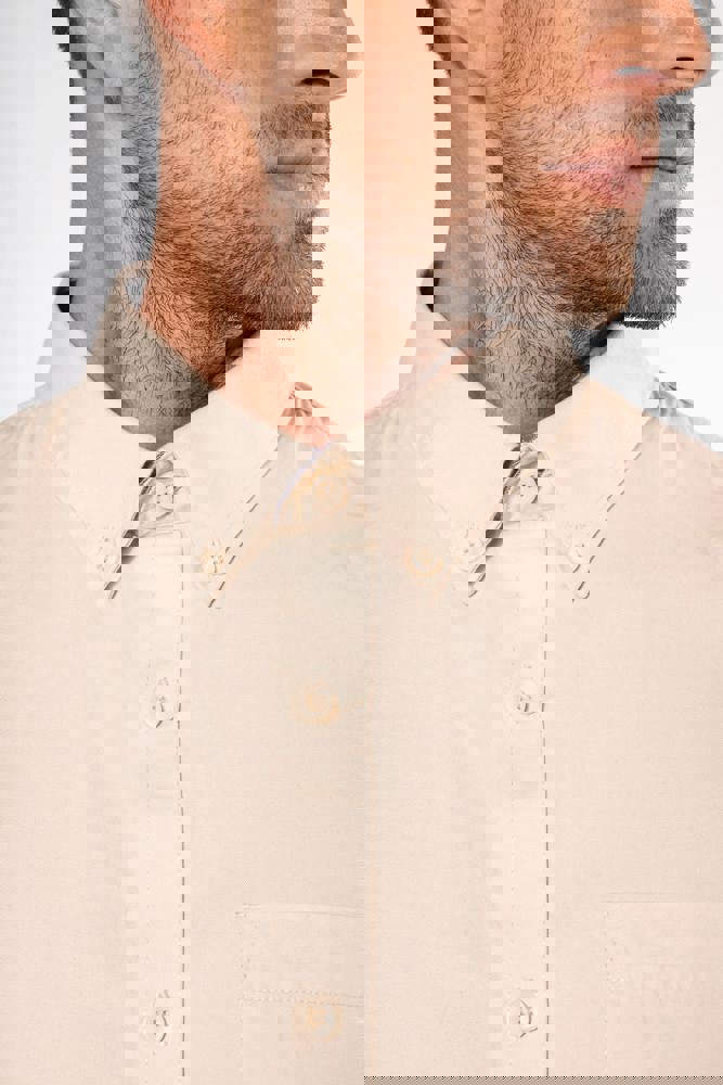 K586 - Herenoverhemd met lange mouwen van katoen Nevada