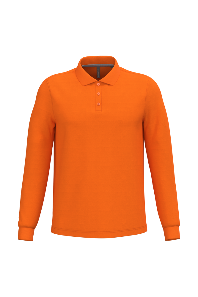 - Polo lange mouwen - Orange