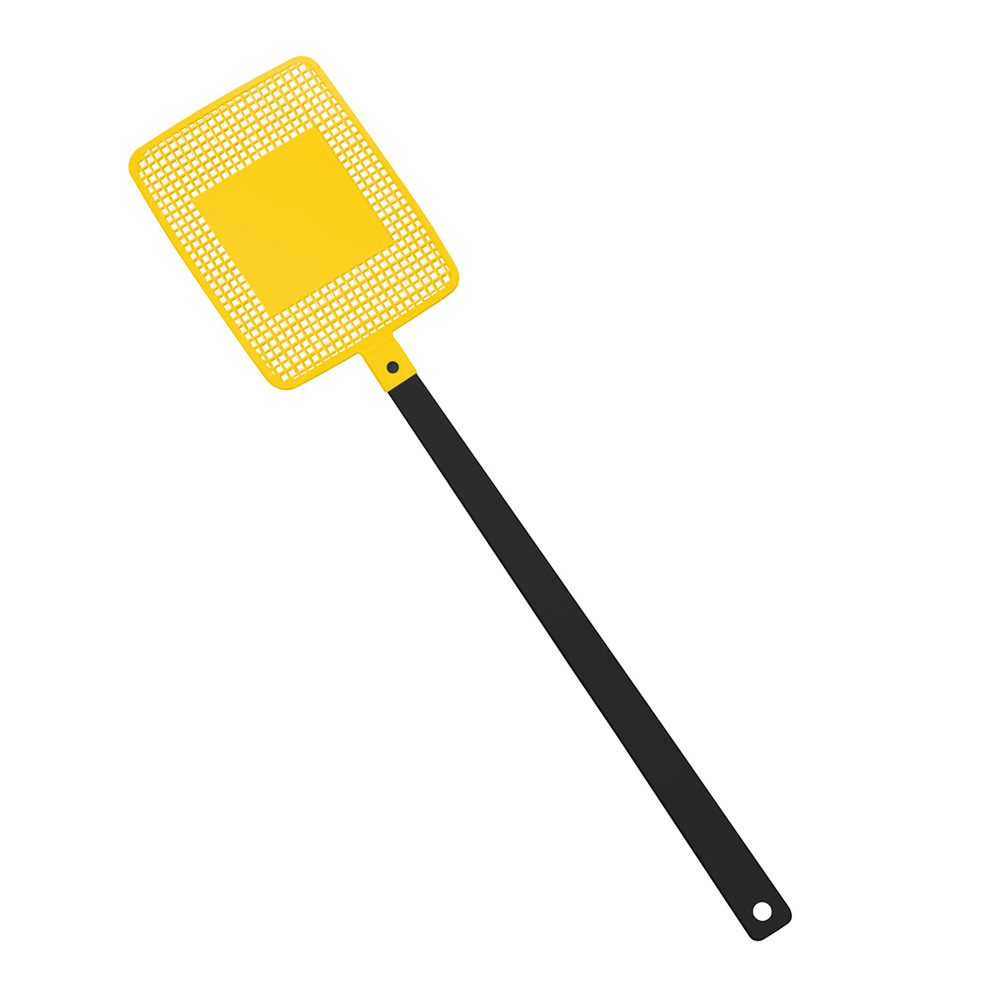 Vliegenmepper "vierkant" - zwart/geel