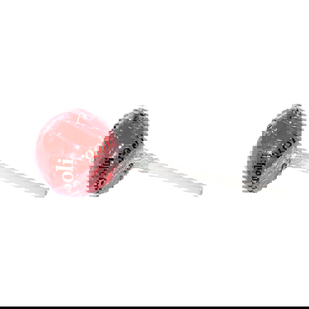 Ronde lolly - Transparant/rood