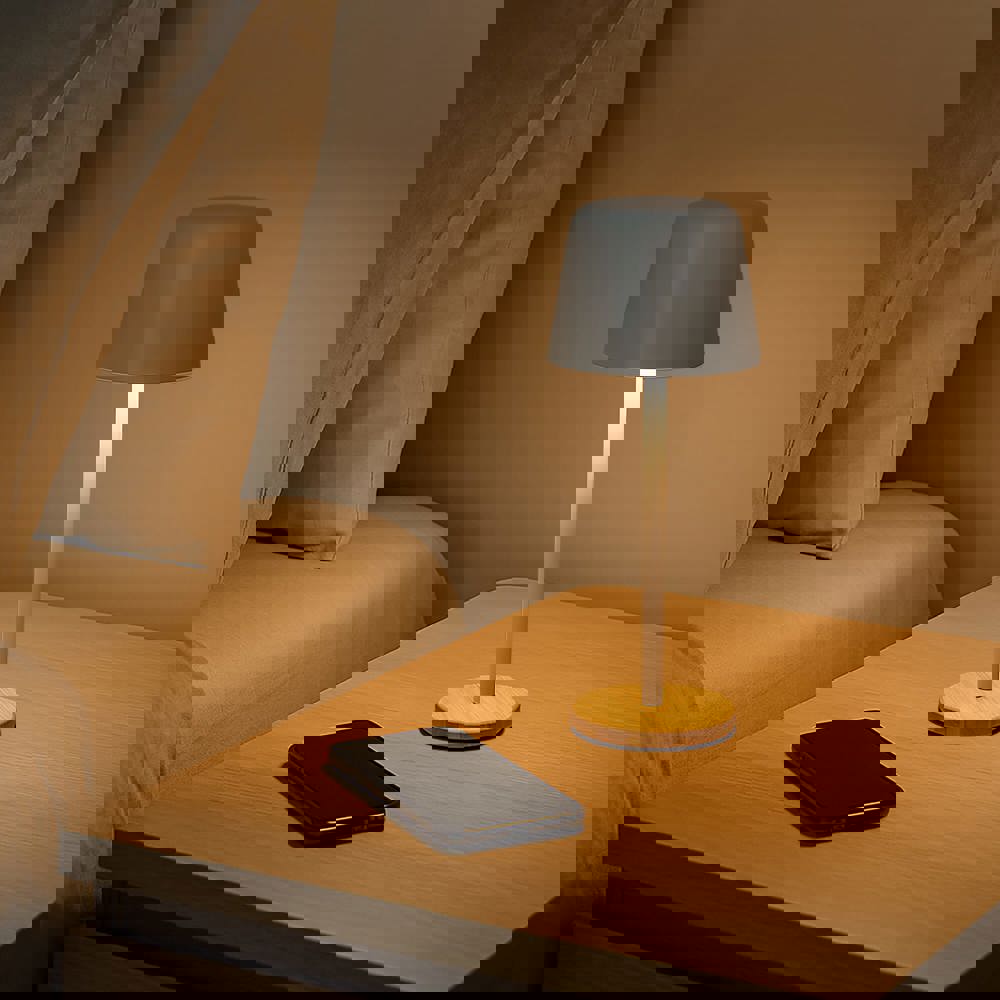 Solis Dimbare Tafellamp met Bamboe basis