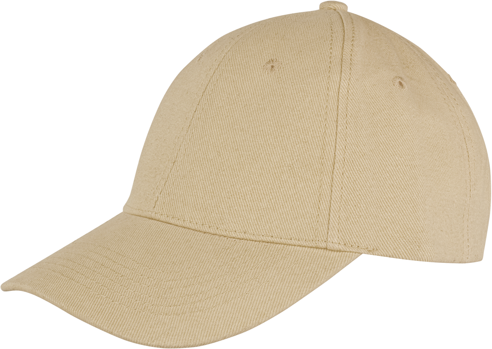RC081X - Memphis Brushed Cotton Low Profile Cap - Khaki Beige