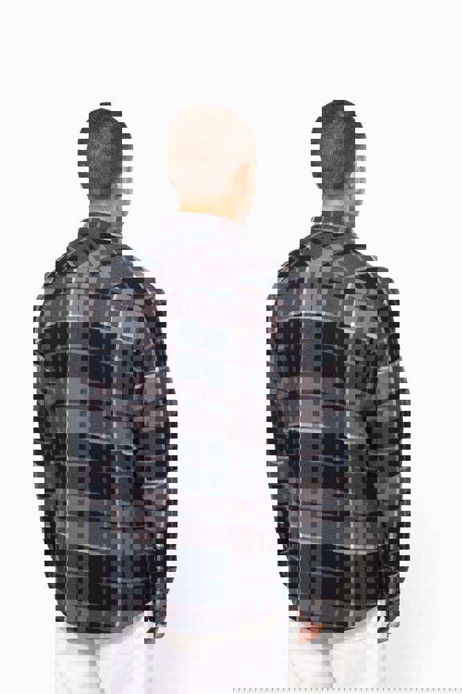 K579 - Geruit overshirt met sherpavoering