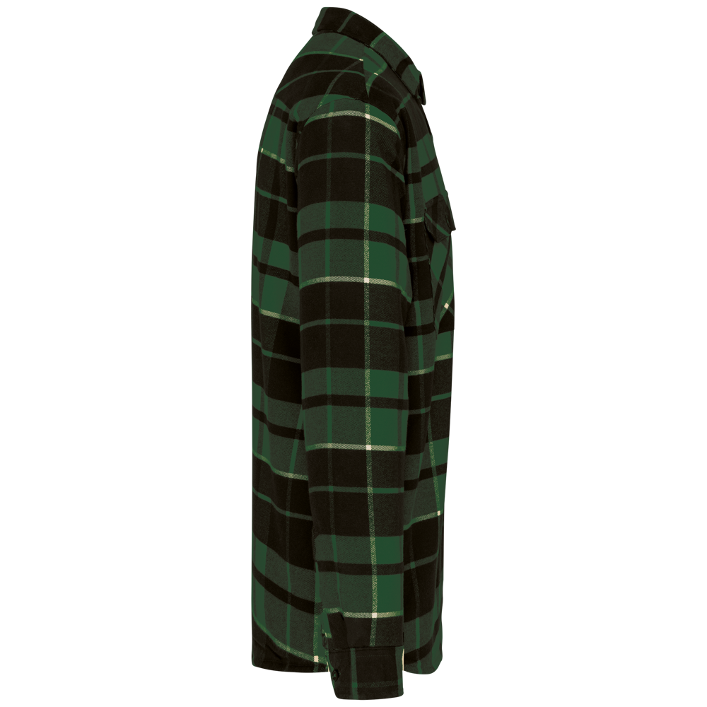 K579 - Geruit overshirt met sherpavoering