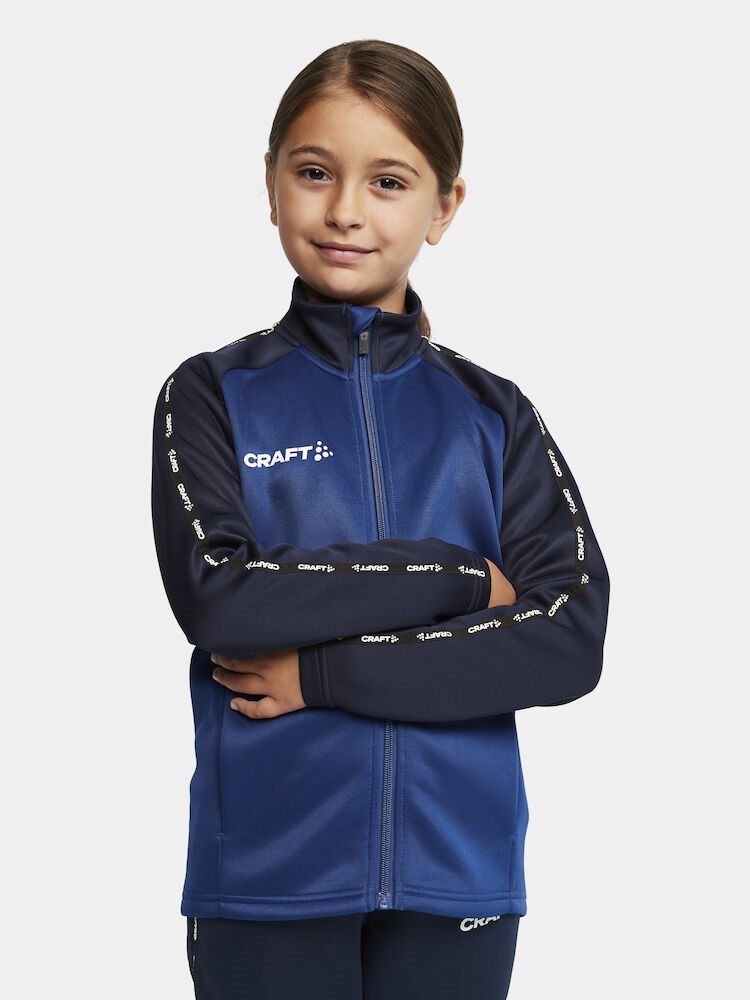 Craft - Squad 2.0 Full Zip Jr Club Cobolt-Navy 110/116