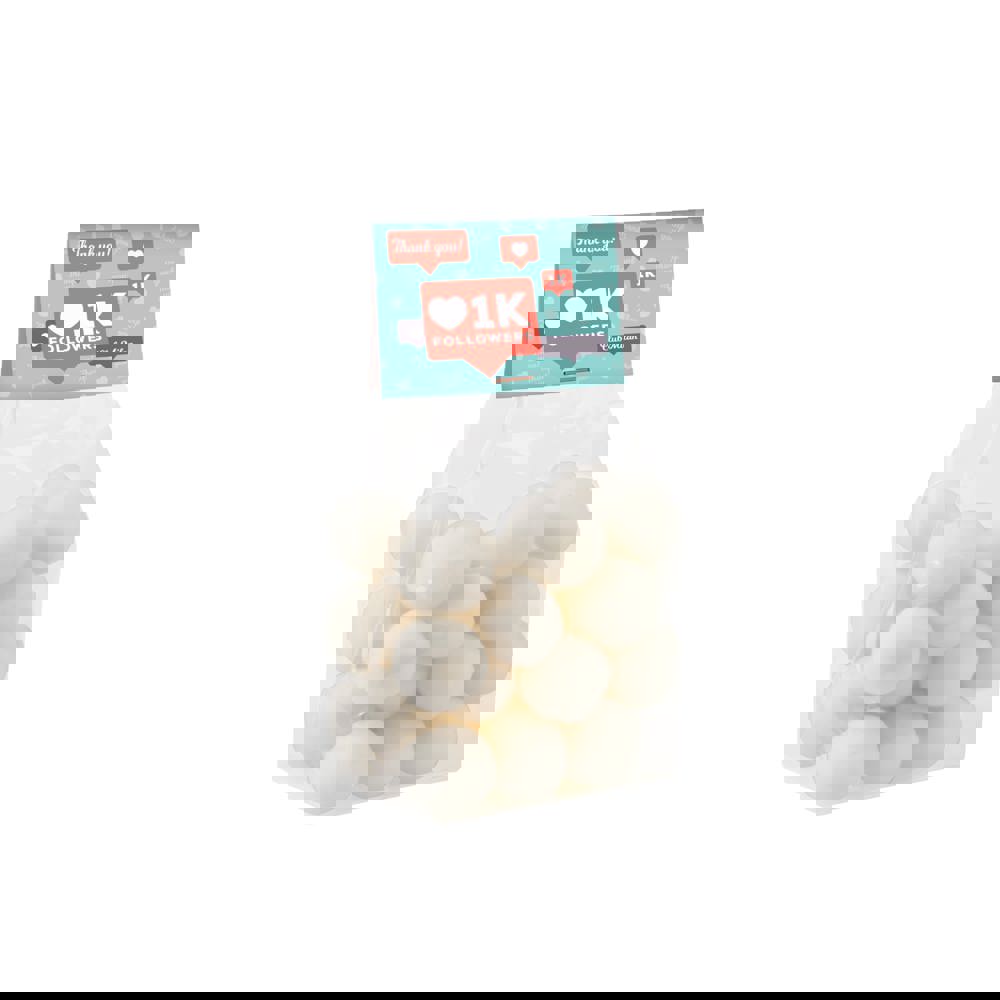 Blokzakje met kopkaartje en 150 gram snoep