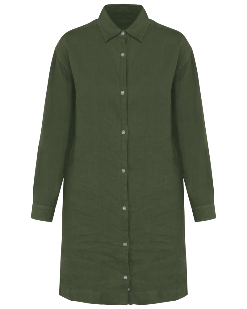 SP5008 - Linnen overhemdjurk voor dames