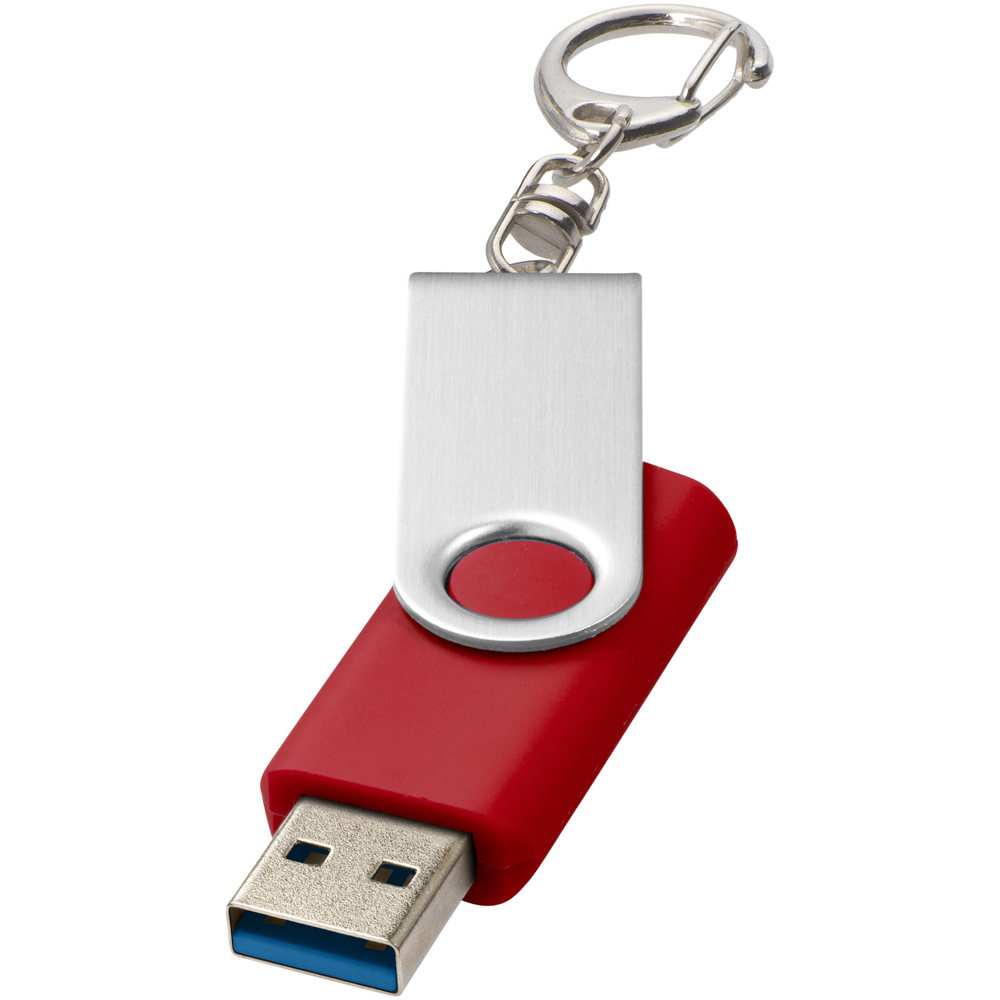 Rotate USB 3.0 met sleutelhanger - Middelrood