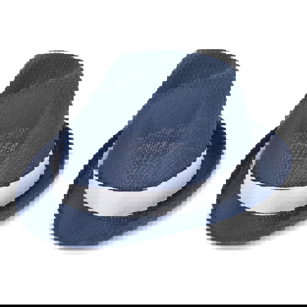 Polyester hoed met band - Donkerblauw