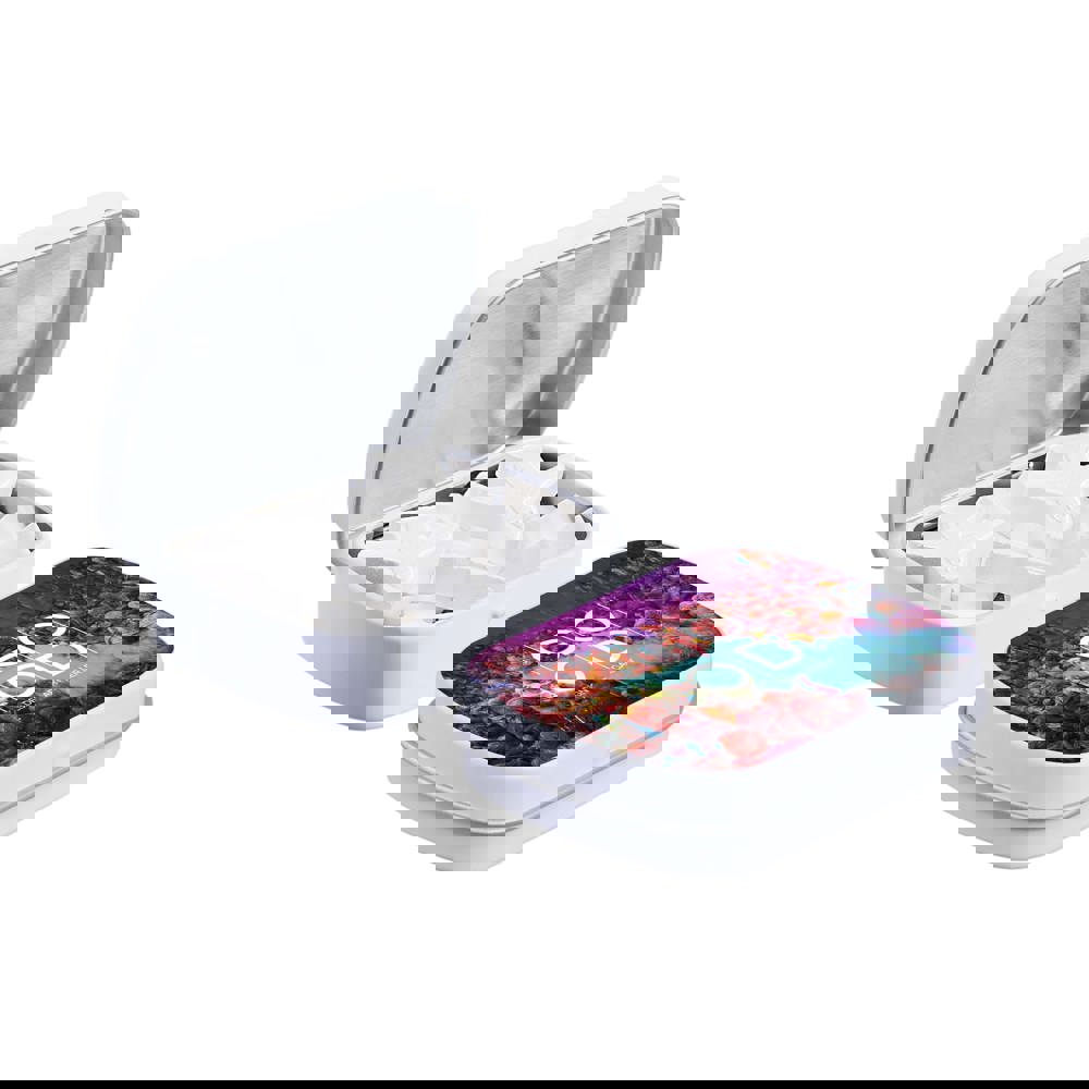 Mini scharnierblikje met vorm pepermunt - Wit