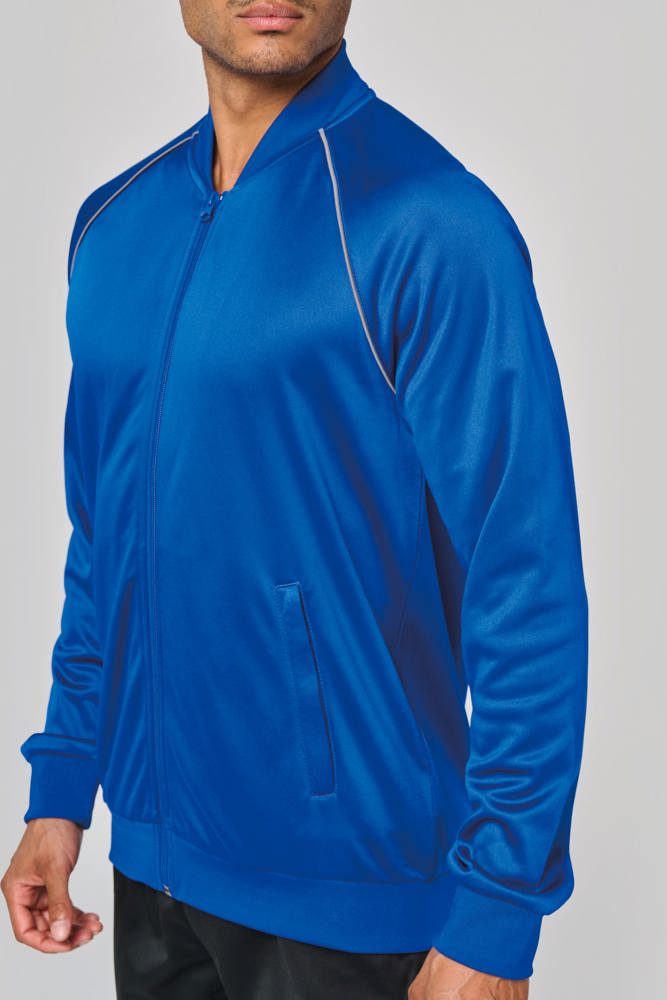 PA384 - Unisex trainingsjas met rits en biesje