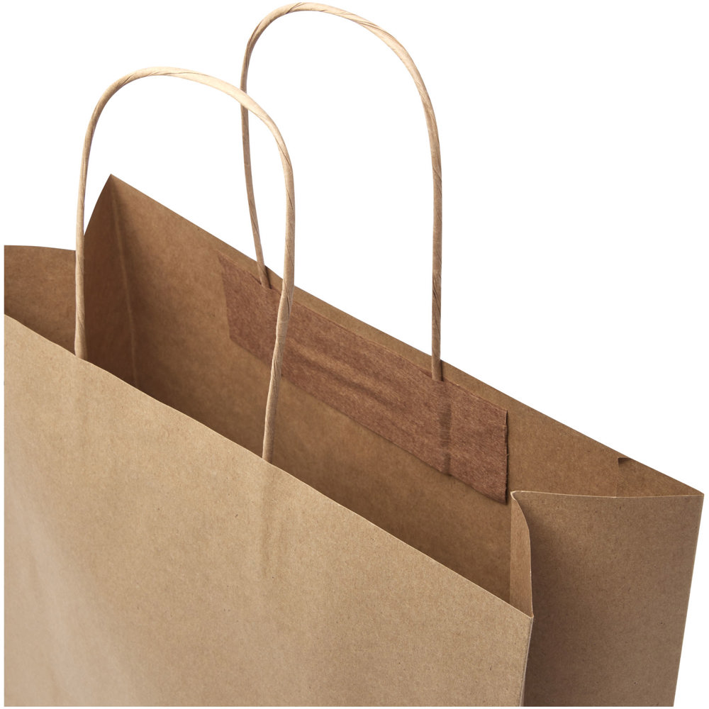 Papieren tas 120 g/m2 gemaakt van kraftpapier met gedraaide handgrepen - 31 x 12 x 31 cm