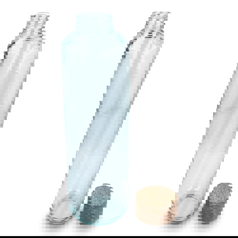 InSideOut Gerecyclede glazen Waterfles ReuuZ met houten dop 650 ml