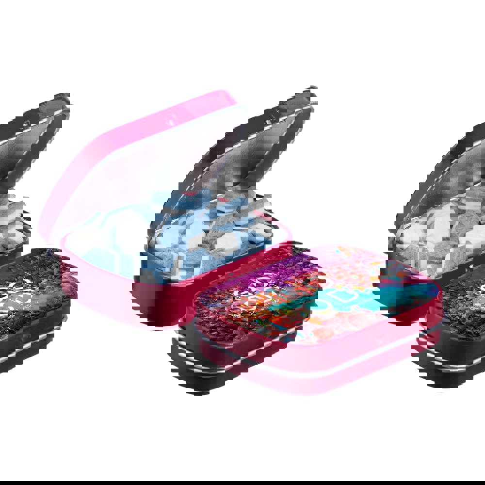 Mini scharnierblikje gevuld met pepermunt - Wijnrood