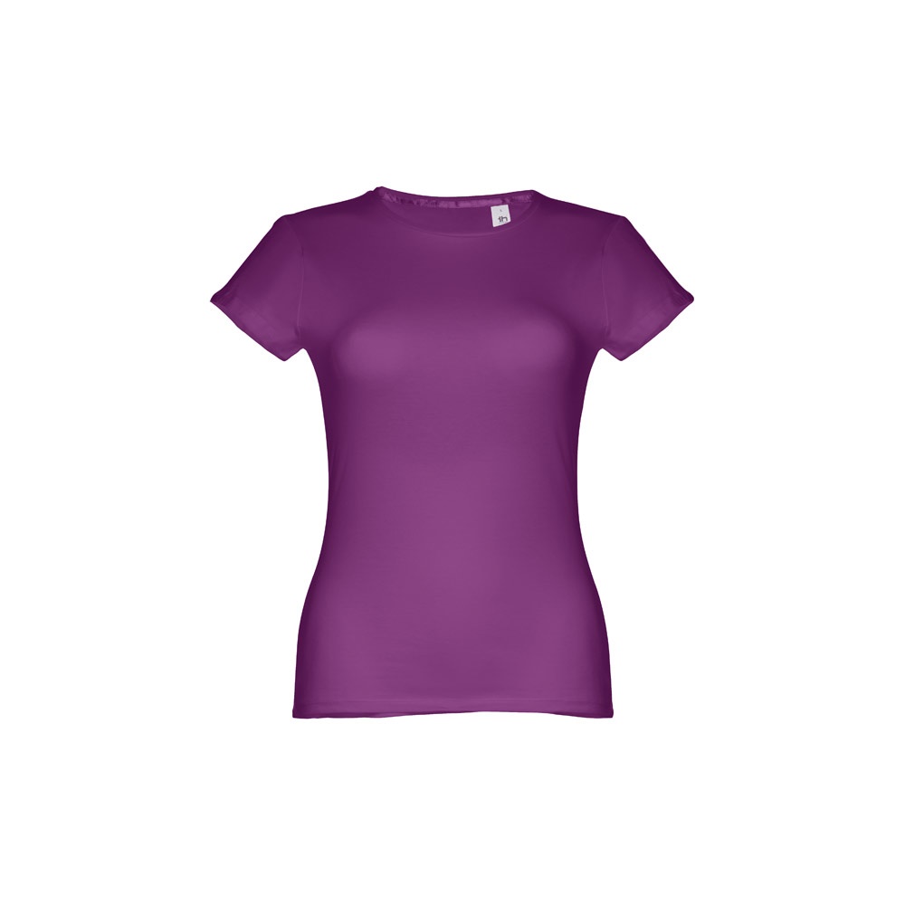 THC SOFIA. Katoenen dames-T-shirt met riem - Paars