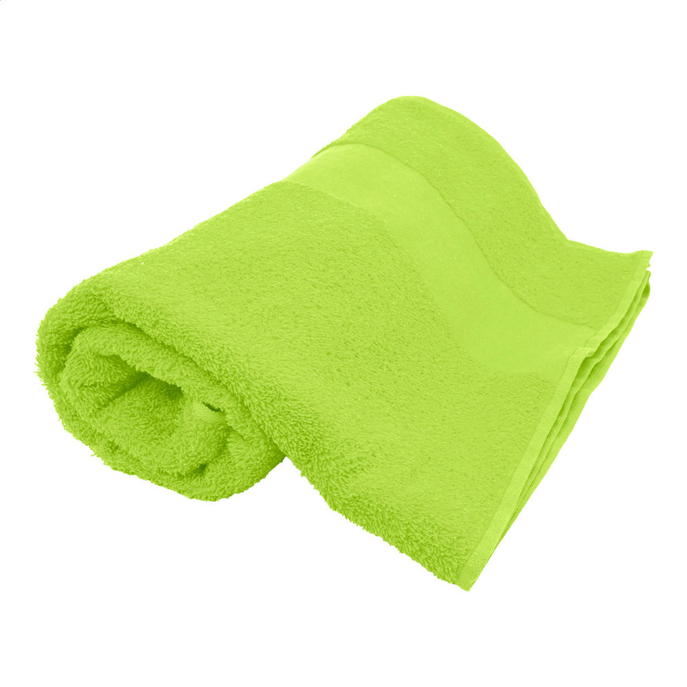 Terry L - Katoenen badstof handdoek - 70×140 cm - lime groen
