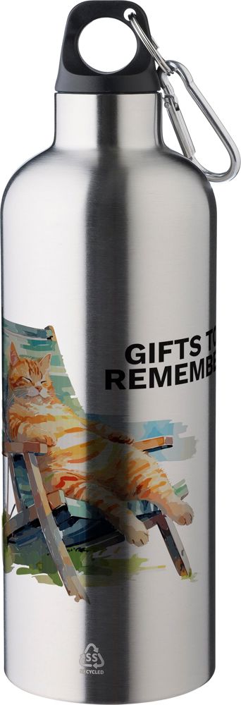 Gerecyclede roestvrijstalen dubbelwandige fles (500 ml) Lysandra