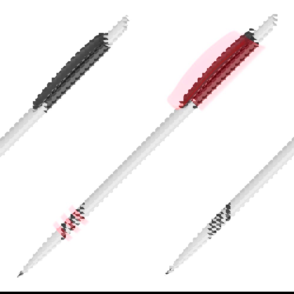 Balpen Tropic hardcolour - Wit / Donker Rood