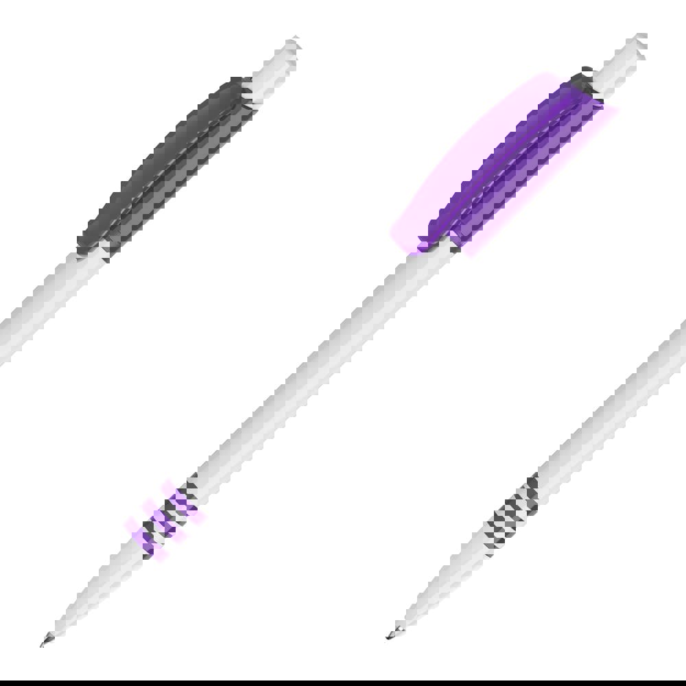 Balpen Tropic hardcolour - Wit / Paars