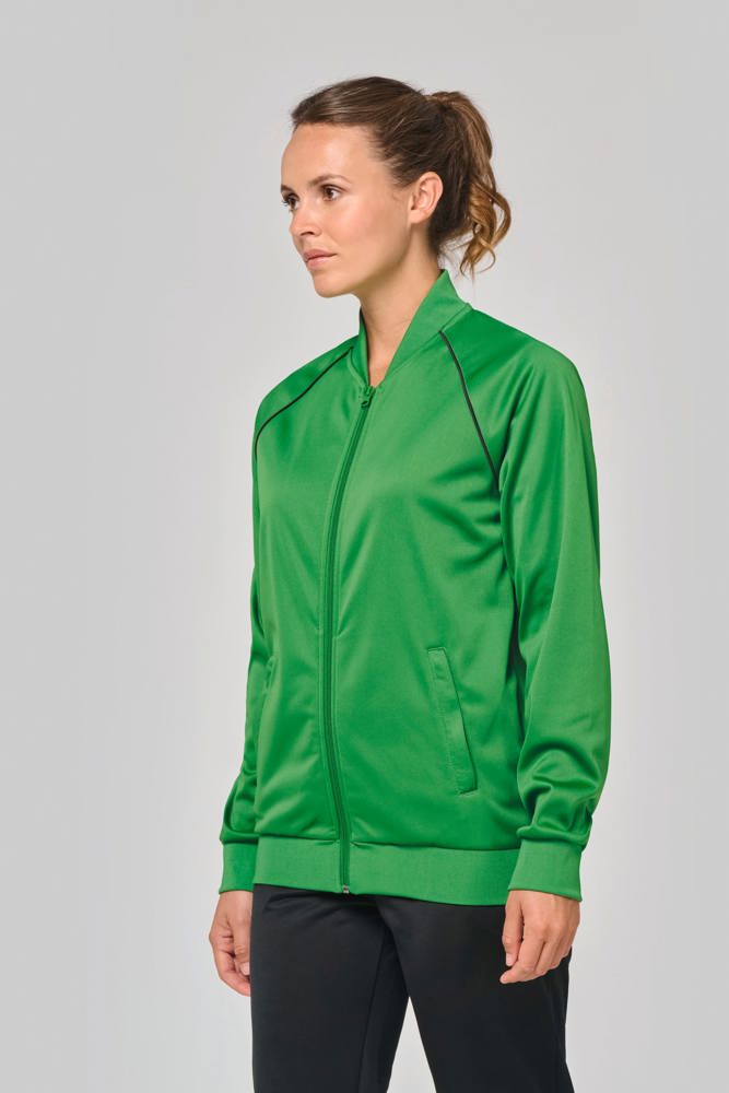 PA384 - Unisex trainingsjas met rits en biesje