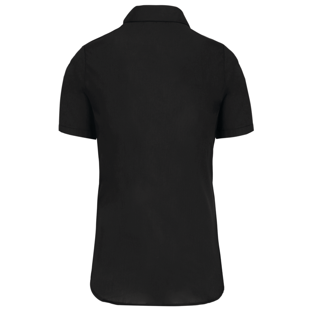K544C - Dames Poplin Blouse Korte Mouwen
