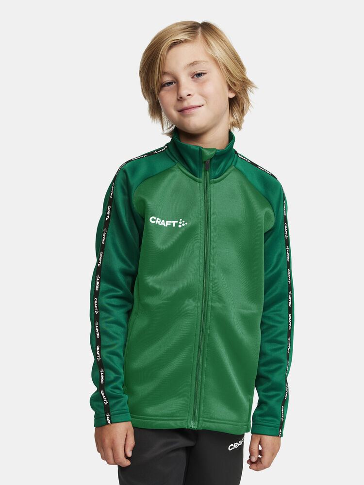 Craft - Squad 2.0 Full Zip Jr Team Green-Ivy 122/128