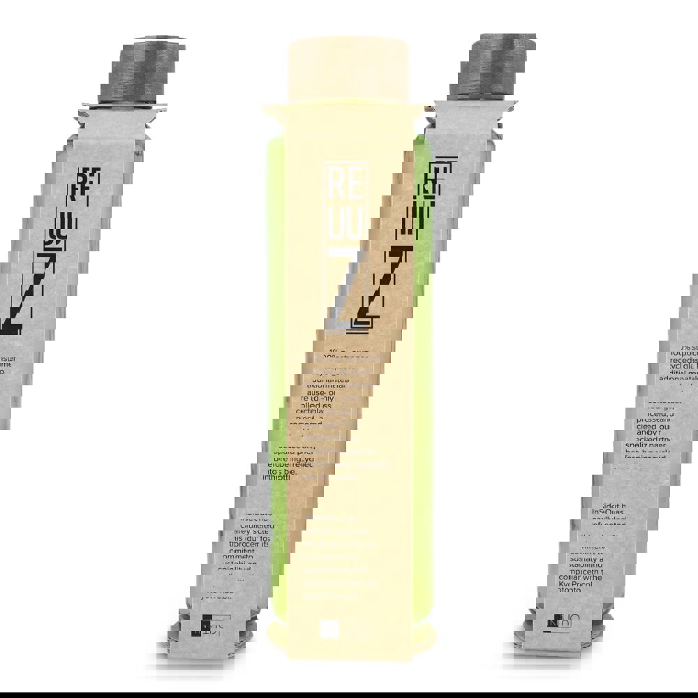 InSideOut Gerecyclede glazen Waterfles ReuuZ met houten dop 650 ml