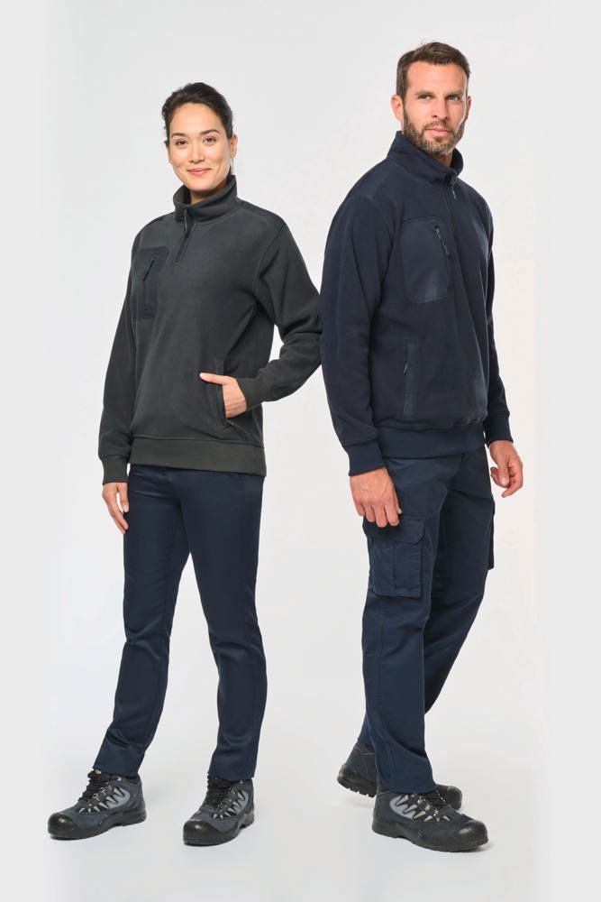 WK905 - Ecologishe fleece met ritskraag unisex