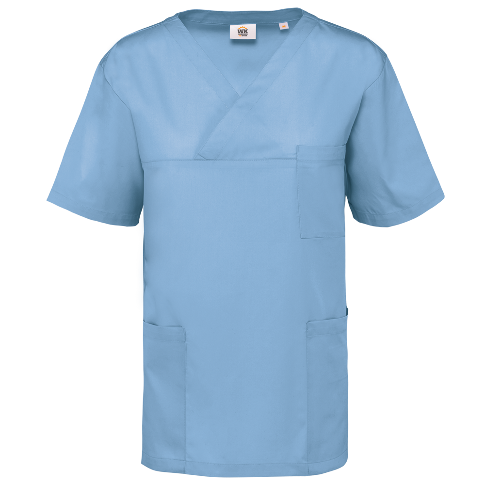 - Unisex tuniek met korte mouwen in polykatoen - Sky Blue