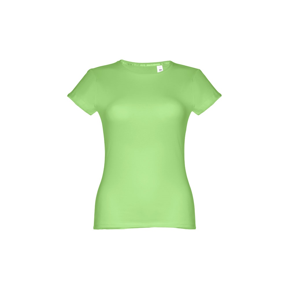 THC SOFIA. Katoenen dames-T-shirt met riem - Licht groen