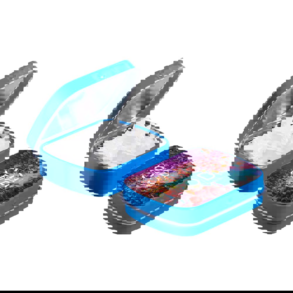 Mini scharnierblikje met vorm pepermunt - Kobalt