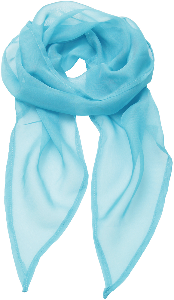 PR740 - Ladies Chiffon Sjaal - Turquoise