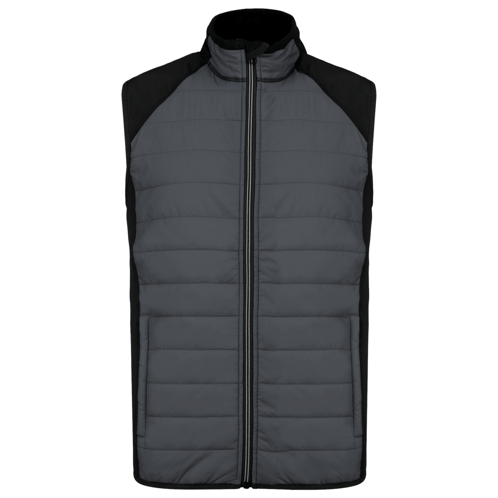 PA235 - BODYWARMER IN TWEE STOFFEN - sporty grey / Black