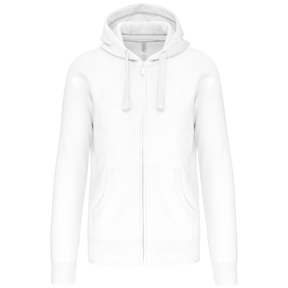 - Hooded Sweater Met Rits - White