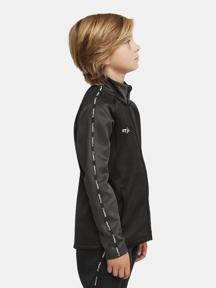 Craft - Squad 2.0 Full Zip Jr Black-Granite 146/152