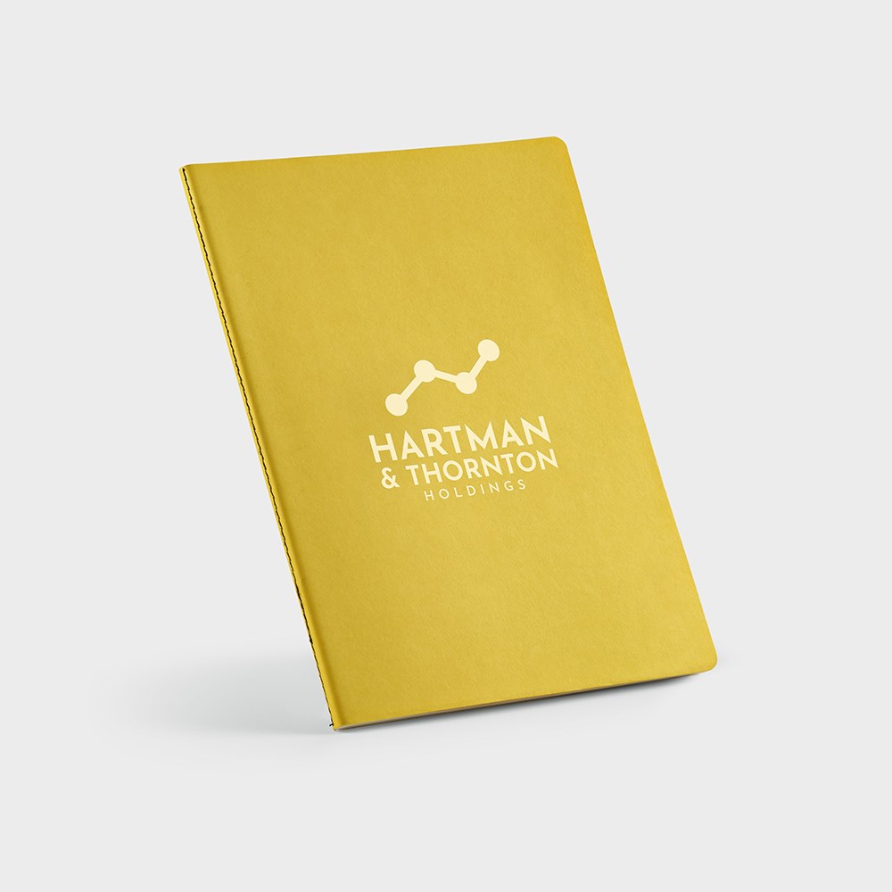 Bronte A4 notitieboek gerecycled papier 70 gsm - Donkergeel