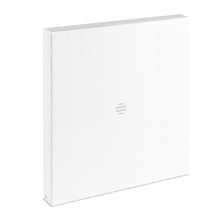 RONDO - Wandklok, zilveren achtergrond