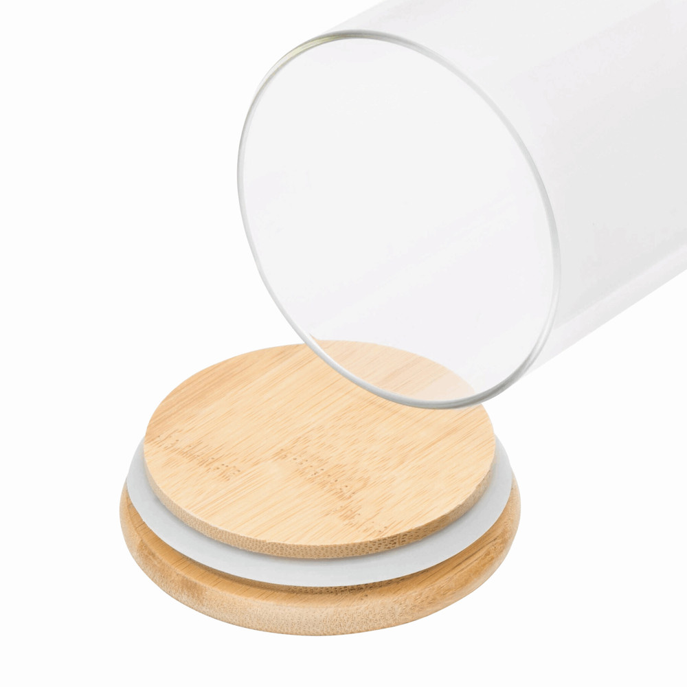 ECO STORAGE L - Glazen voorraadpot, kruiden enz., inhoud ca. 850 ml.