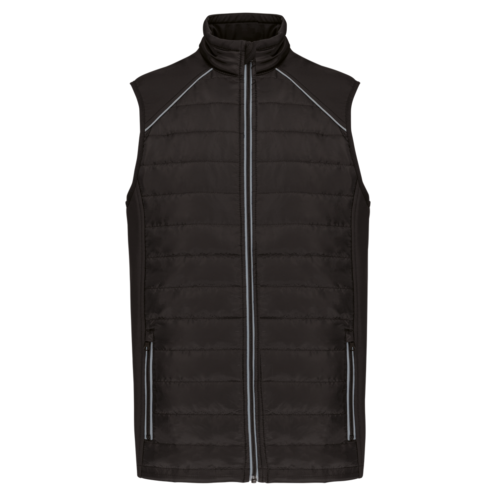 WK606 - Bodywarmer Day To Day in twee stoffen - Black / Silver