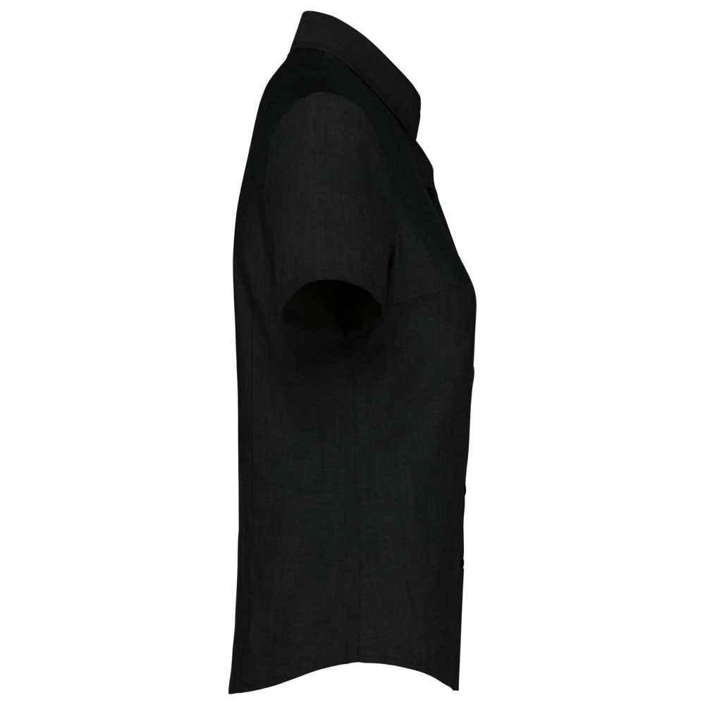 K536C - Dames Oxford blouse korte mouwen