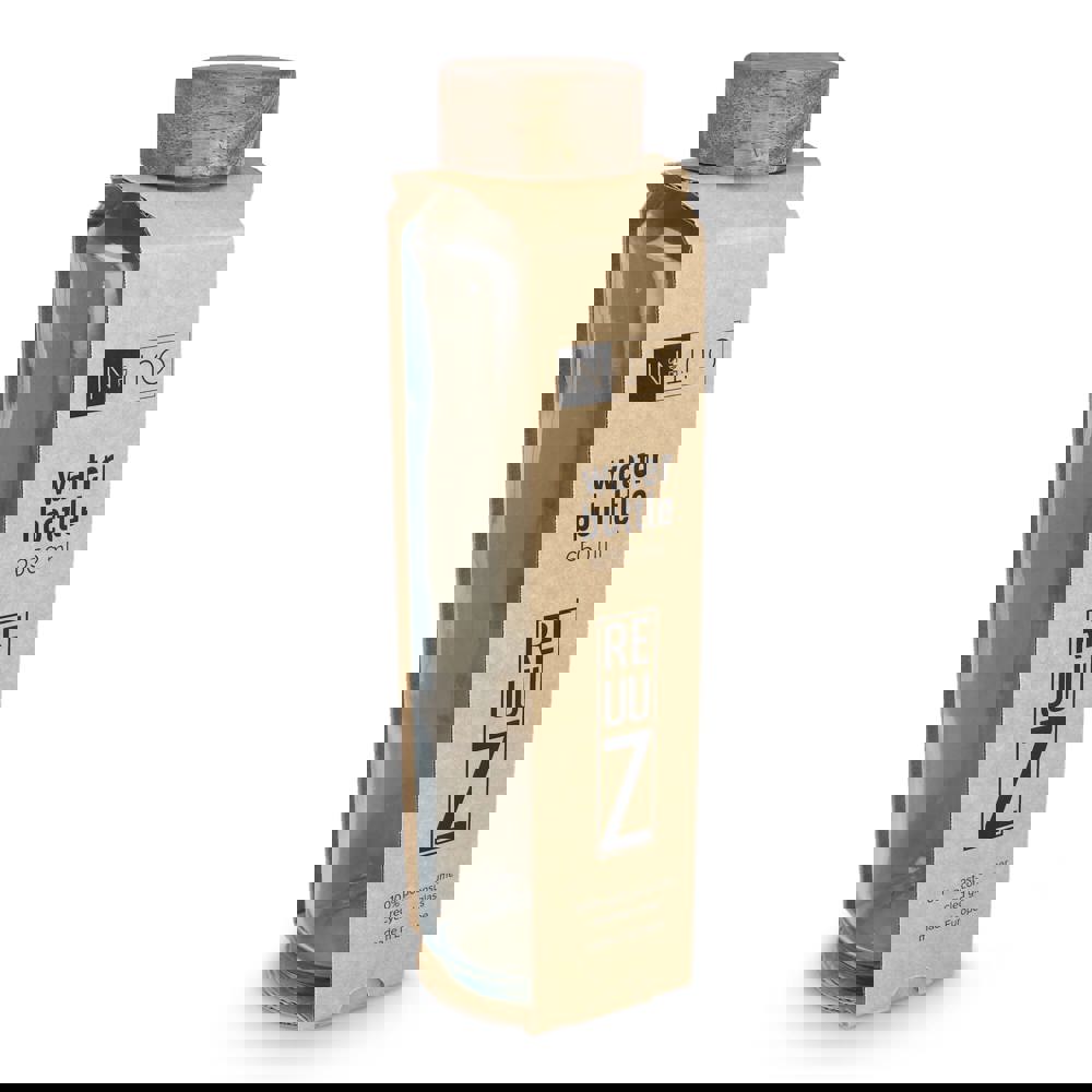 InSideOut Gerecyclede glazen Waterfles ReuuZ met houten dop 650 ml