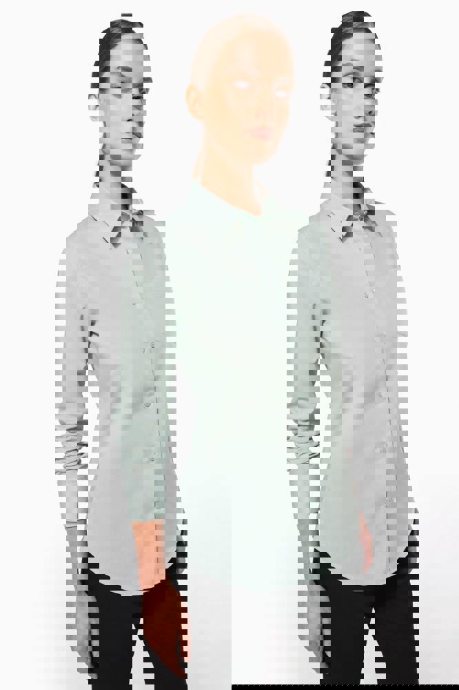 K549C - Overhemd in onderhoudsvriendelijk polykatoen-popeline dames