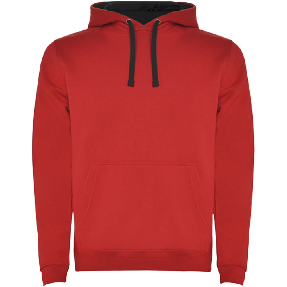 Urban hoodie voor heren - Rood, Zwart