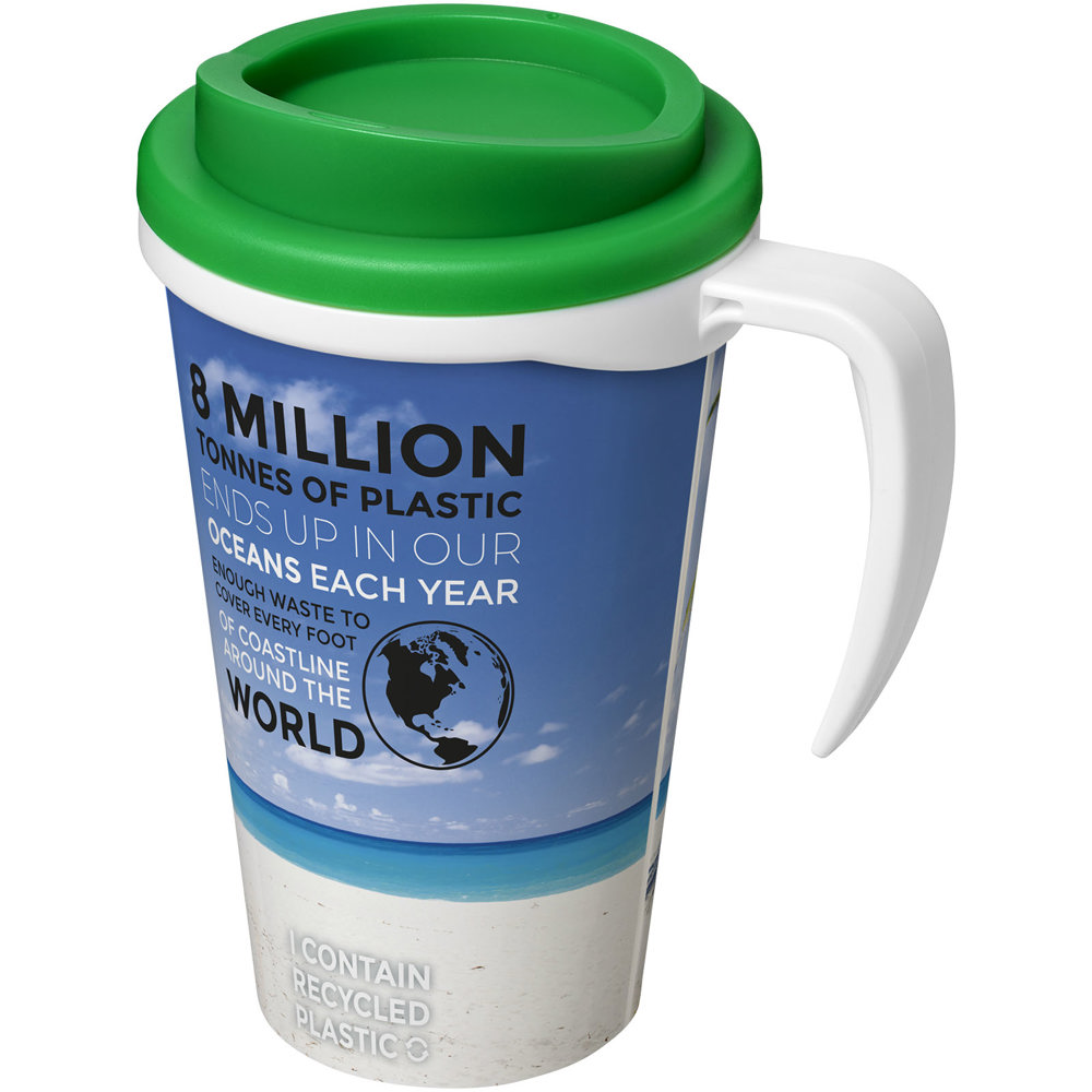 Brite Americano® grande 350 ml geïsoleerde beker - Wit, Groen