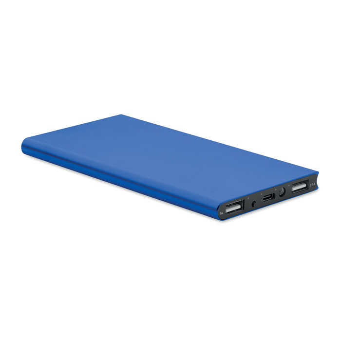 POWERFLAT8C - Powerbank 8000 mAh - Royal Blauw
