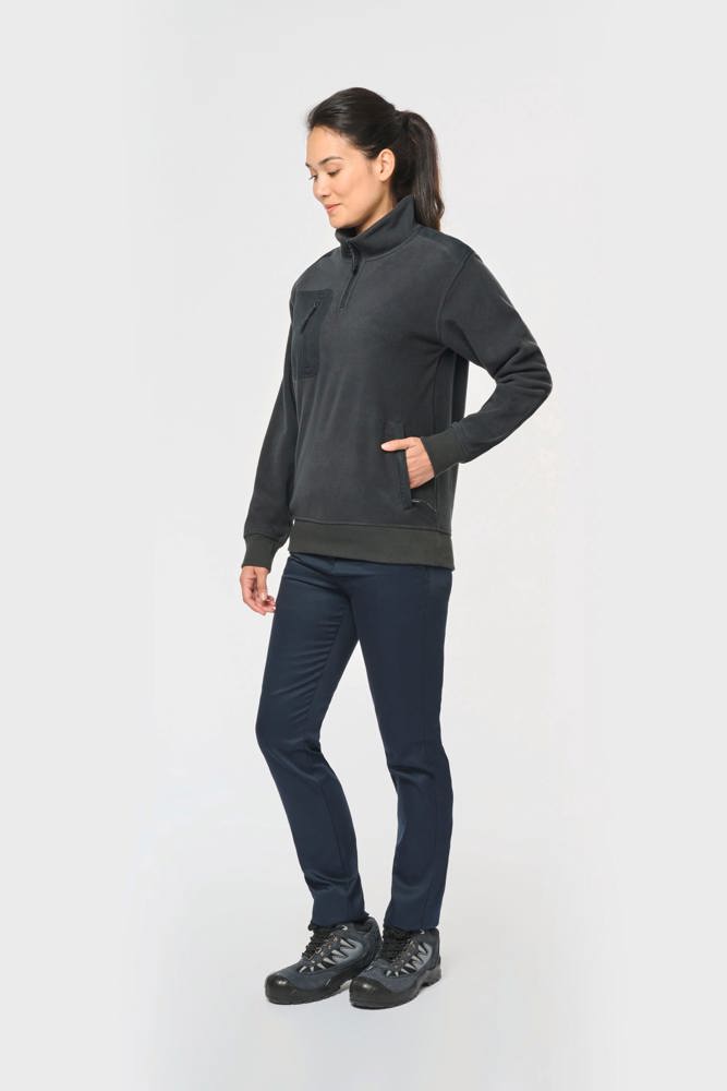 WK905 - Ecologishe fleece met ritskraag unisex